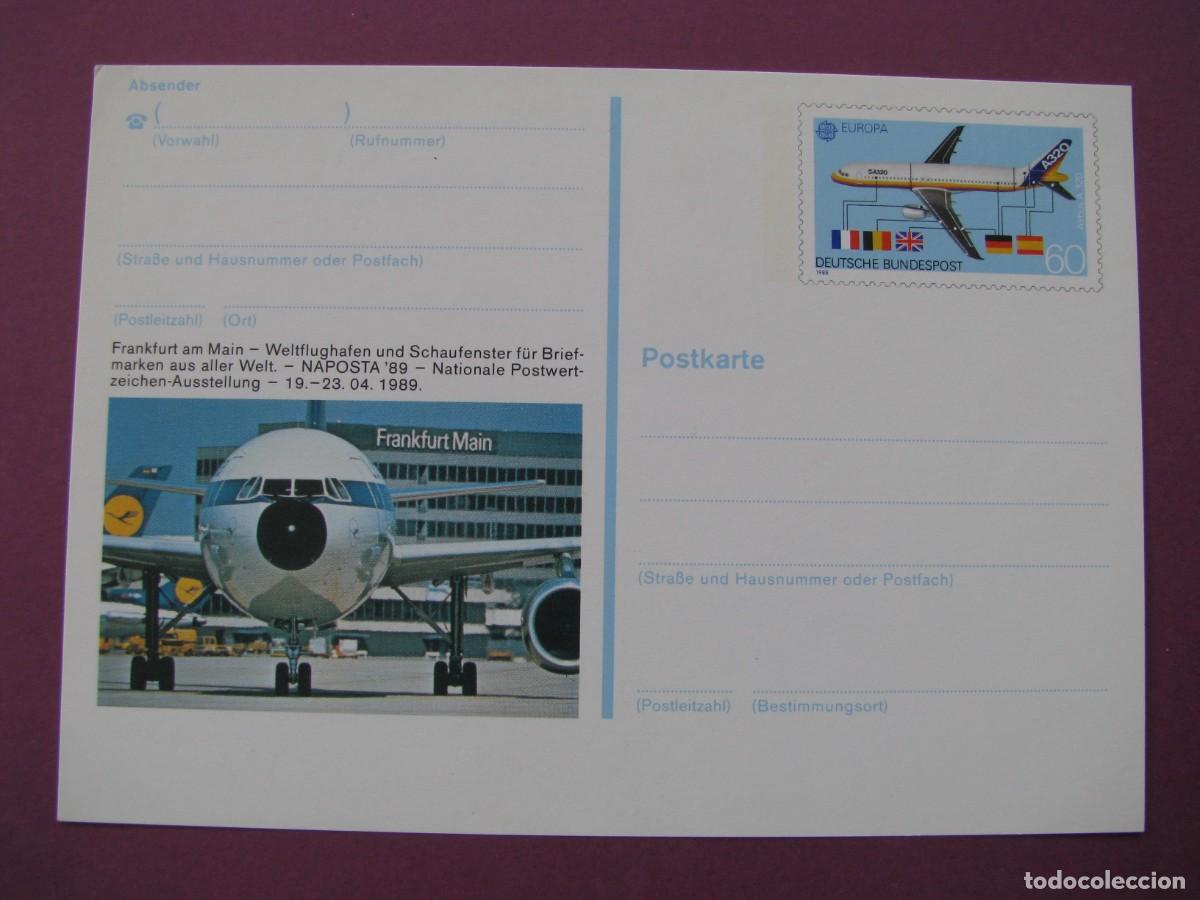 Sellos: ENTERO POSTAL DE ALEMANIA OCCIDENTAL 1989. NAPOSTA 89.