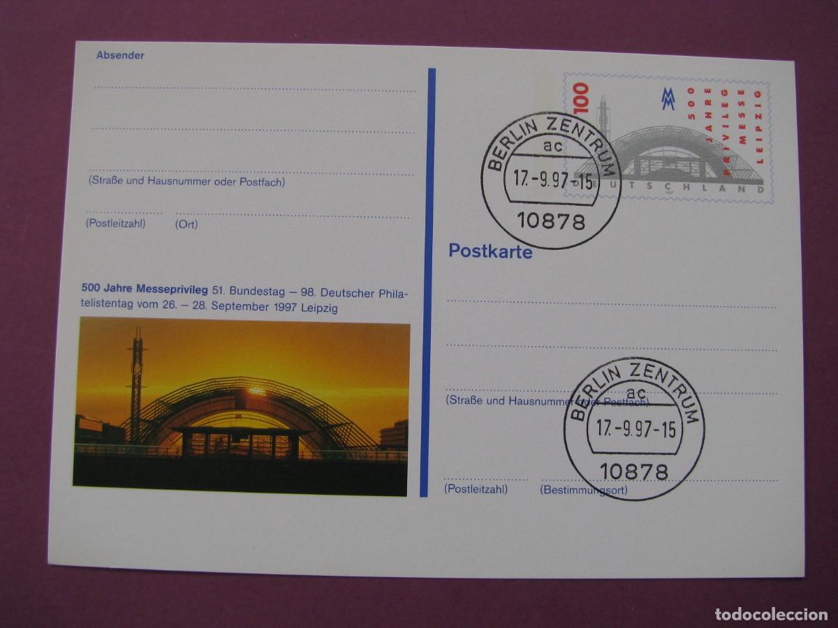 Sellos: ENTERO POSTAL DE ALEMANIA 1997. 500 JAHRE PRIVILEG MESSE LEIPZIG
