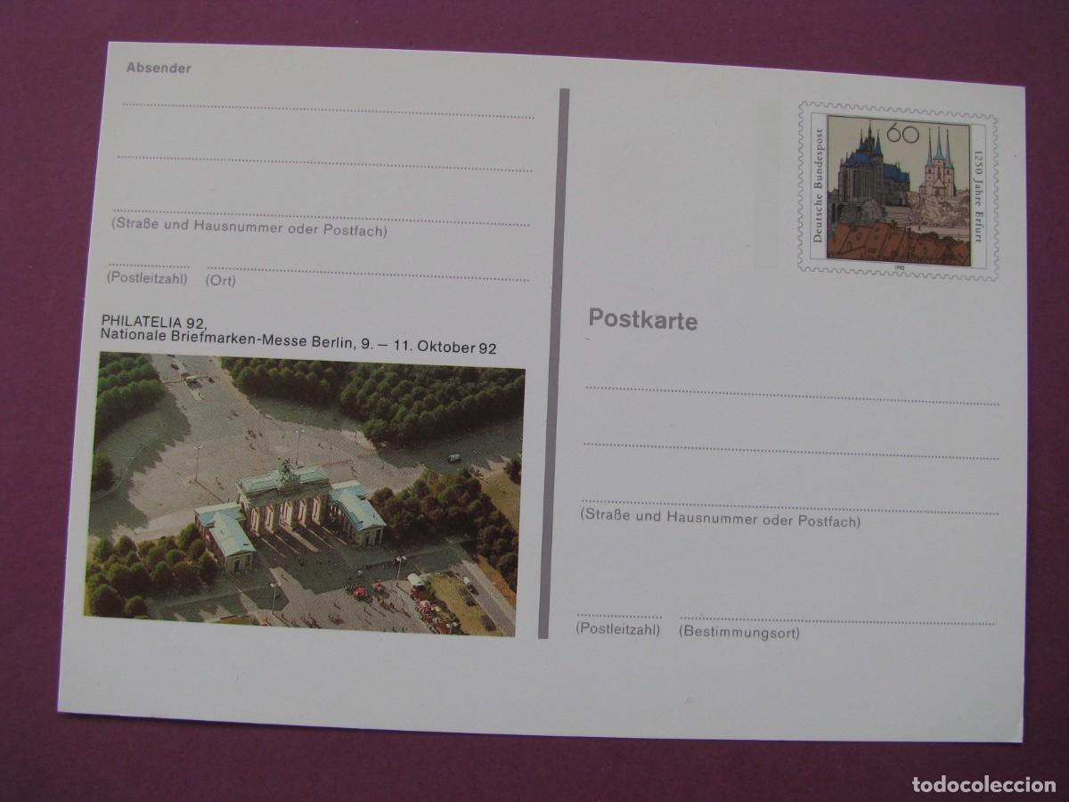 Sellos: ENTERO POSTAL DE ALEMANIA 1992. PHILATELIA 92 BERLIN