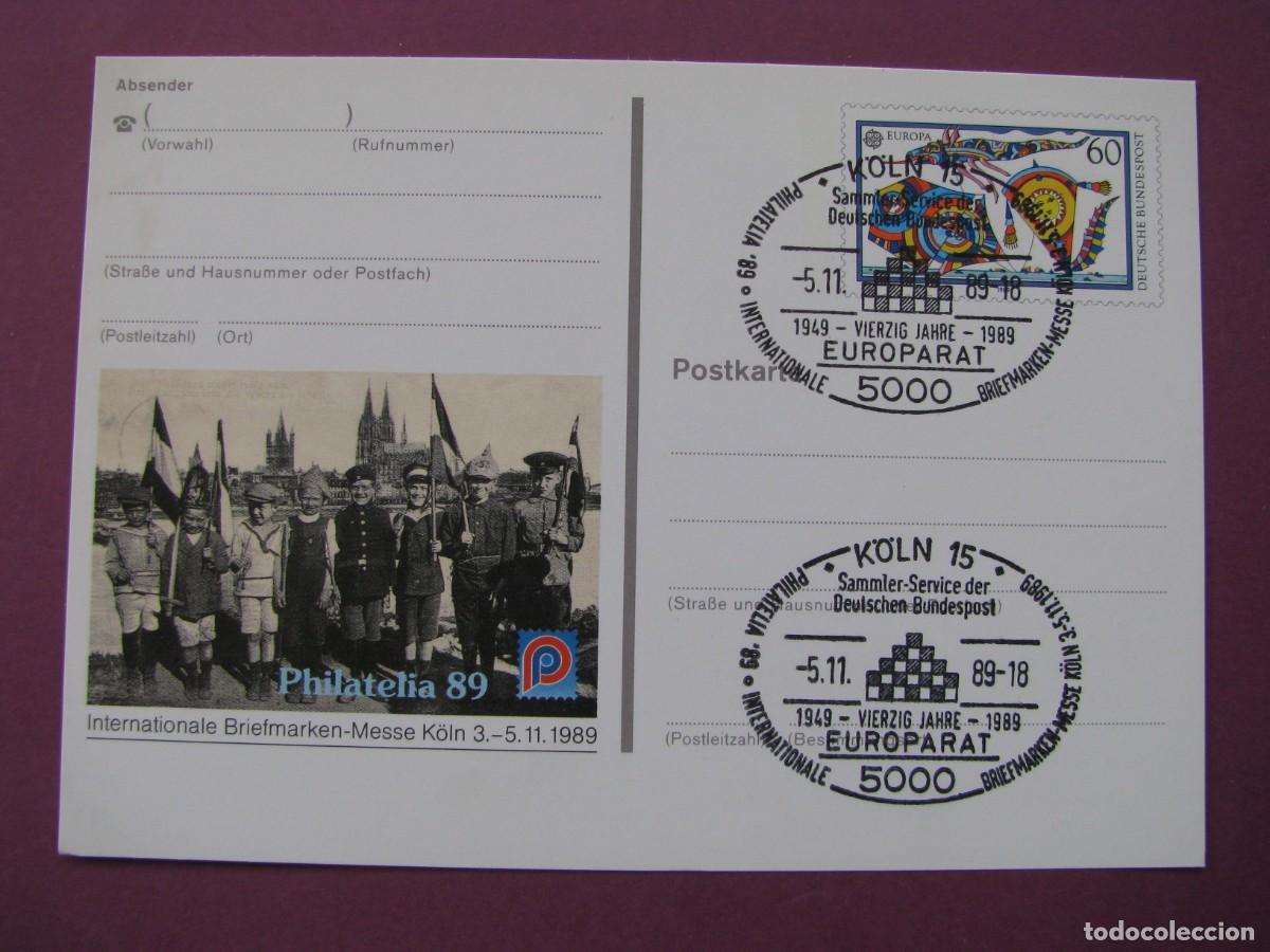 Sellos: ENTERO POSTAL DE ALEMANIA OCCIDENTAL 1989. PHILATELIA 89