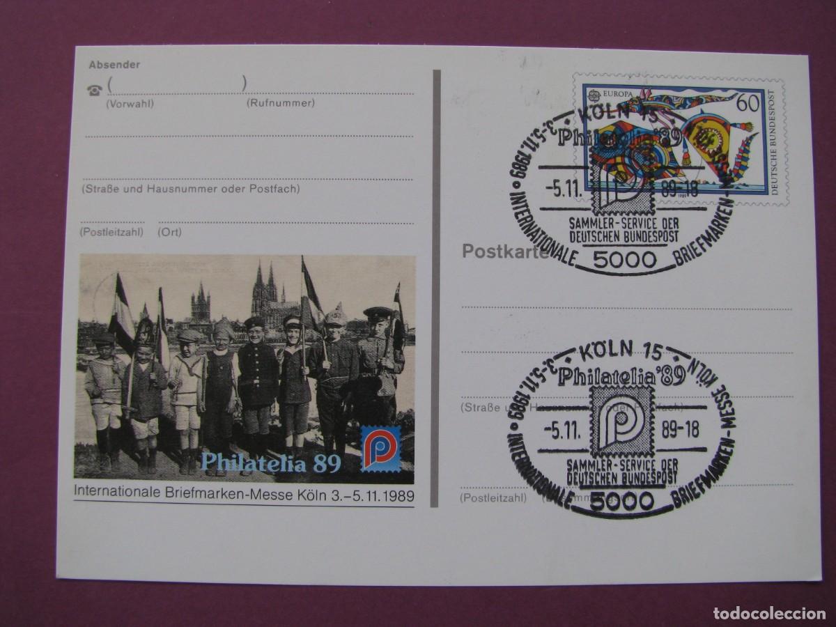 Sellos: ENTERO POSTAL DE ALEMANIA OCCIDENTAL 1989. PHILATELIA 89