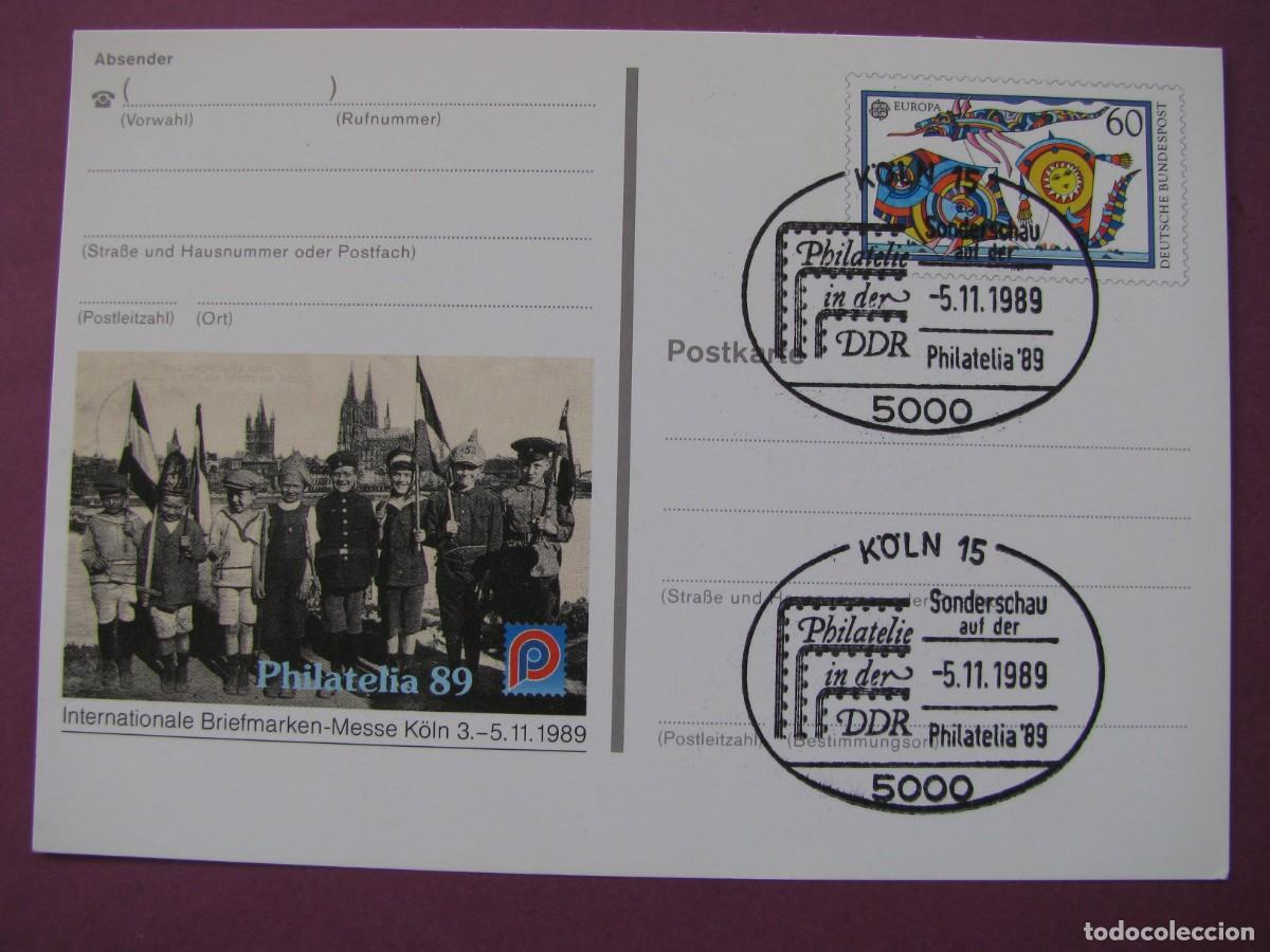 Sellos: ENTERO POSTAL DE ALEMANIA OCCIDENTAL 1989. PHILATELIA 89