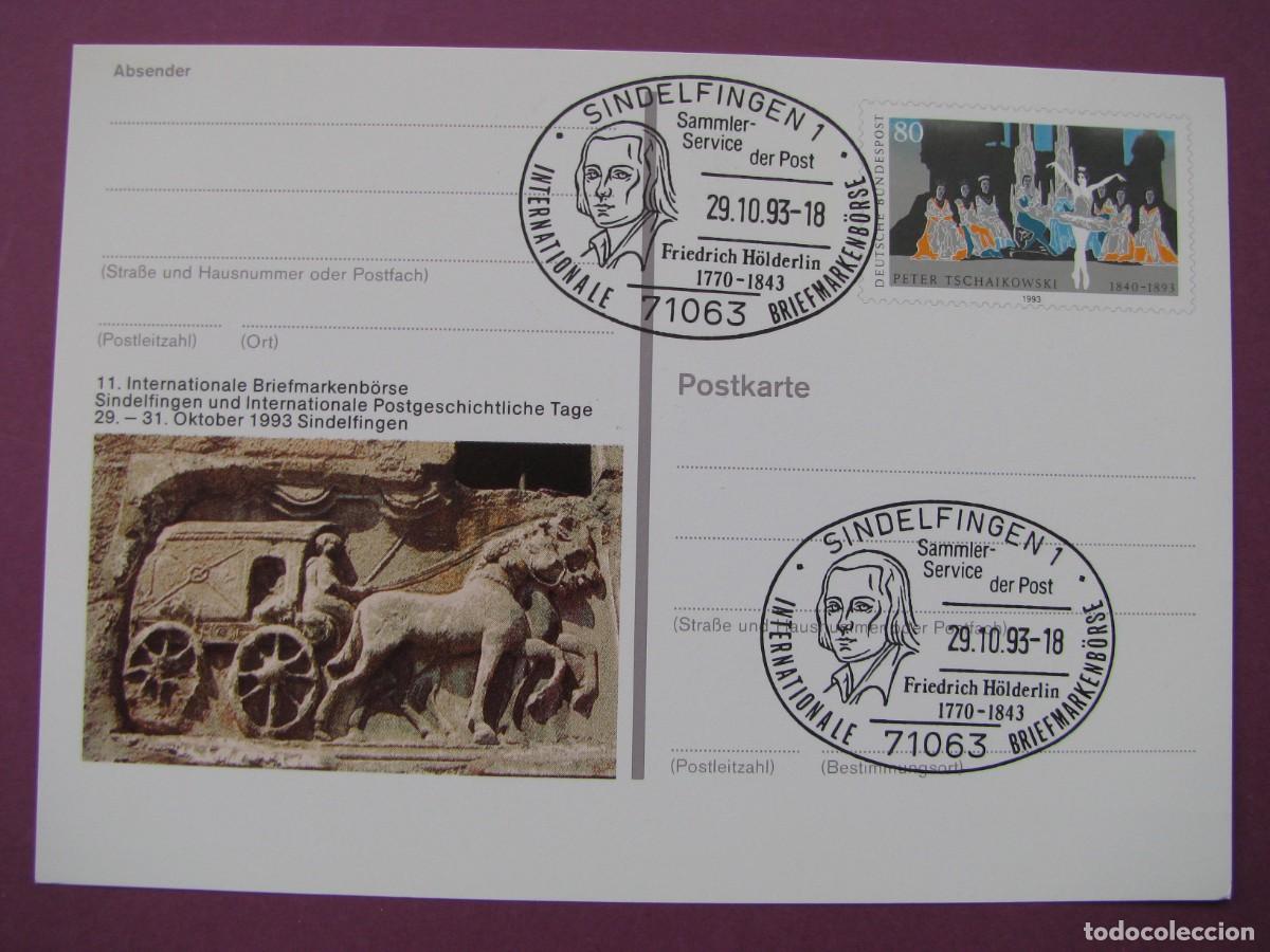 Sellos: ENTERO POSTAL DE ALEMANIA 1993. SINDELFINGEN