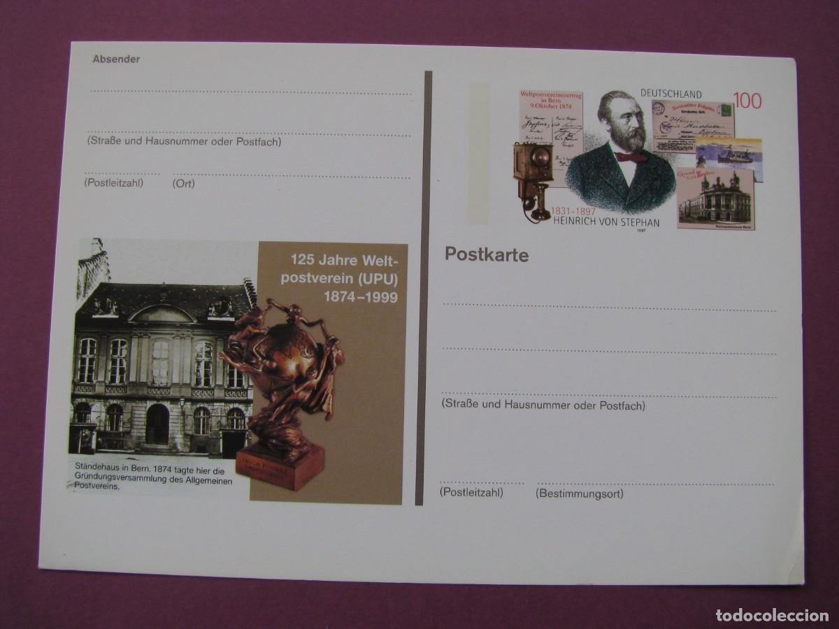 Sellos: ENTERO POSTAL DE ALEMANIA 1997. HEINRICH VON STEPHAN