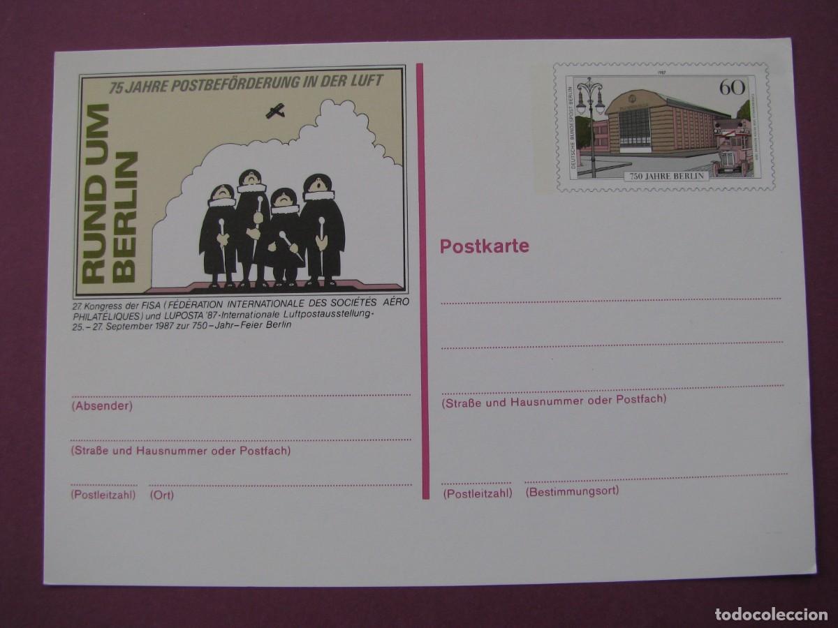 Sellos: ENTERO POSTAL DE ALEMANIA OCCIDENTAL 1987. RUND UM BERLIN