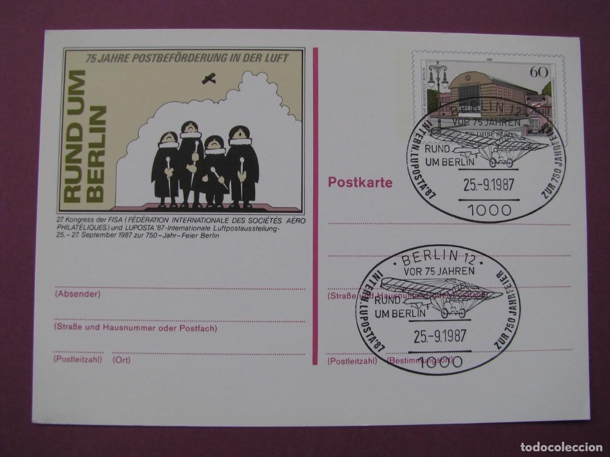 Sellos: ENTERO POSTAL DE ALEMANIA OCCIDENTAL 1987. RUND UM BERLIN