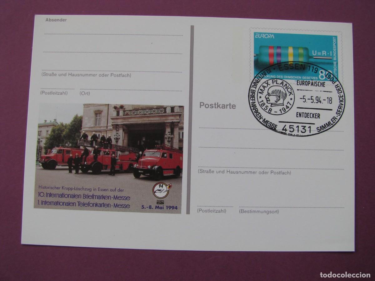 Sellos: ENTERO POSTAL DE ALEMANIA 1994. 10 INTERNATIONALEN BRIEFMARKEN MESSE 1994