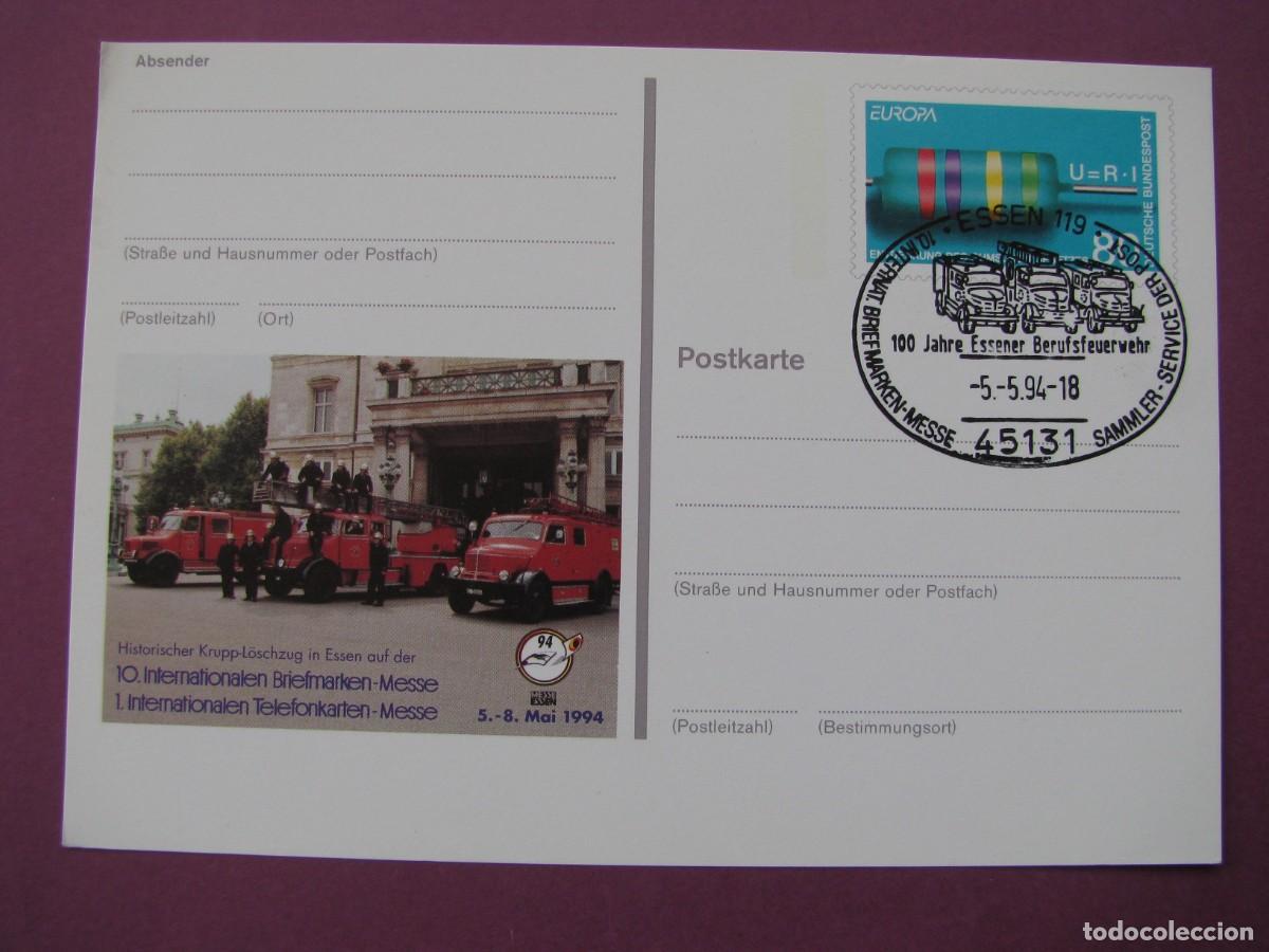 Sellos: ENTERO POSTAL DE ALEMANIA 1994. 10 INTERNATIONALEN BRIEFMARKEN MESSE 1994