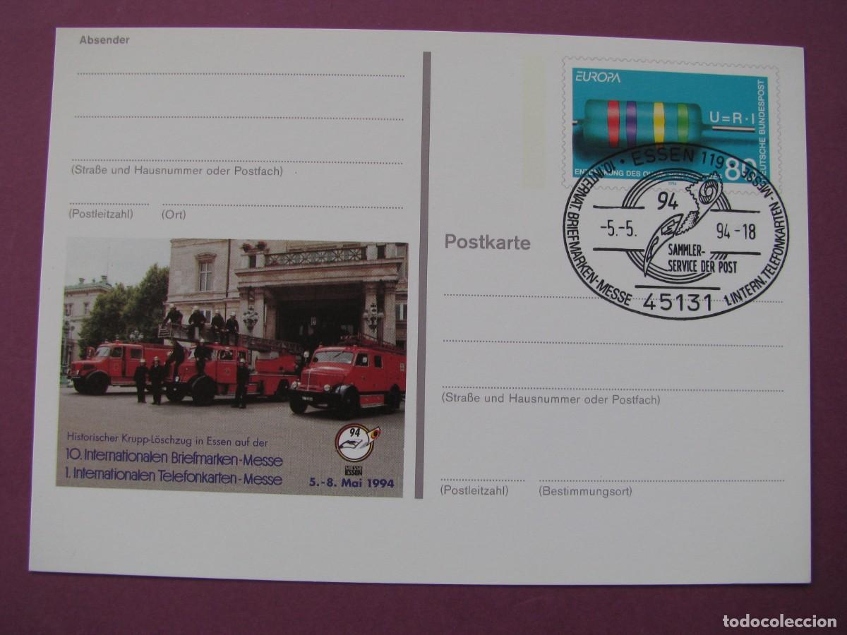 Sellos: ENTERO POSTAL DE ALEMANIA 1994. 10 INTERNATIONALEN BRIEFMARKEN MESSE 1994