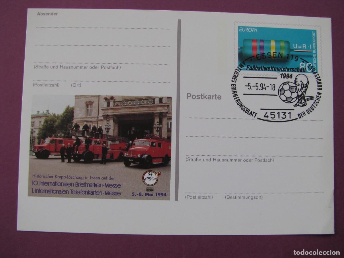 Sellos: ENTERO POSTAL DE ALEMANIA 1994. 10 INTERNATIONALEN BRIEFMARKEN MESSE 1994