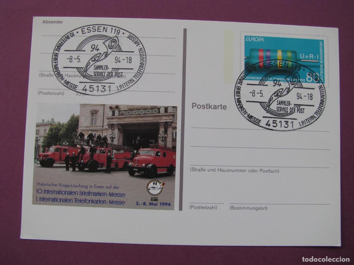 Sellos: ENTERO POSTAL DE ALEMANIA 1994. 10 INTERNATIONALEN BRIEFMARKEN MESSE 1994