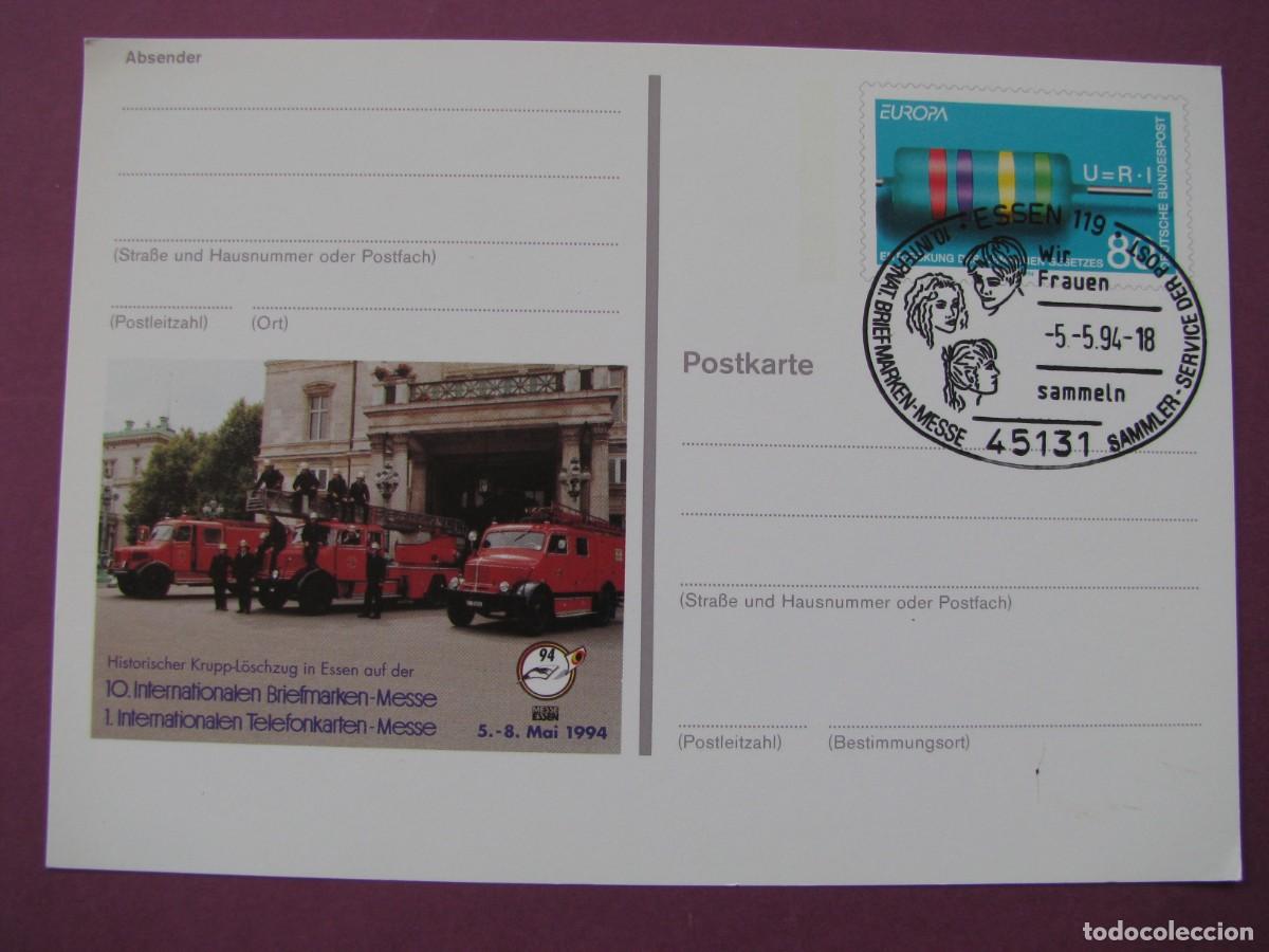Sellos: ENTERO POSTAL DE ALEMANIA 1994. 10 INTERNATIONALEN BRIEFMARKEN MESSE 1994