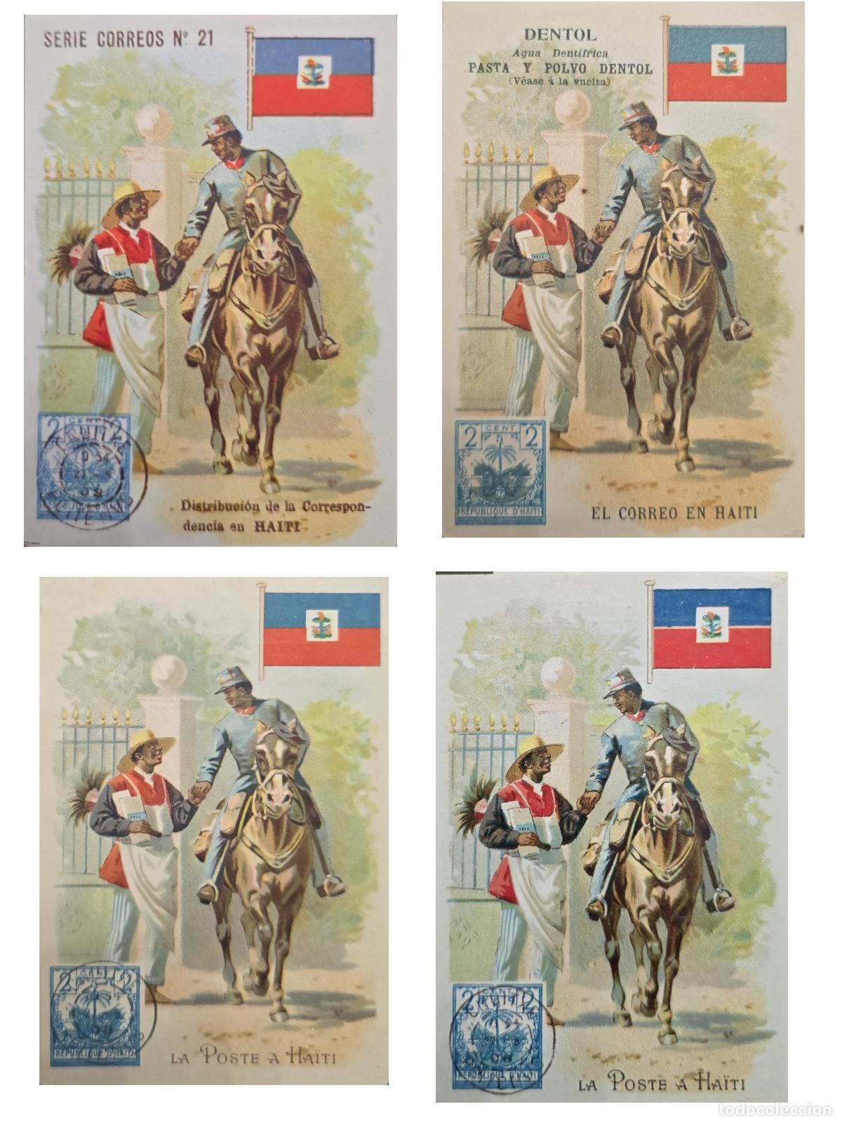 Francobolli: CMI) 1905. HAITI. POSTS SERIES NO. 21 / MAIL DISTRIBUTION ON HORSEBACK. DENTOL DENTIFRICE WATER ADVE