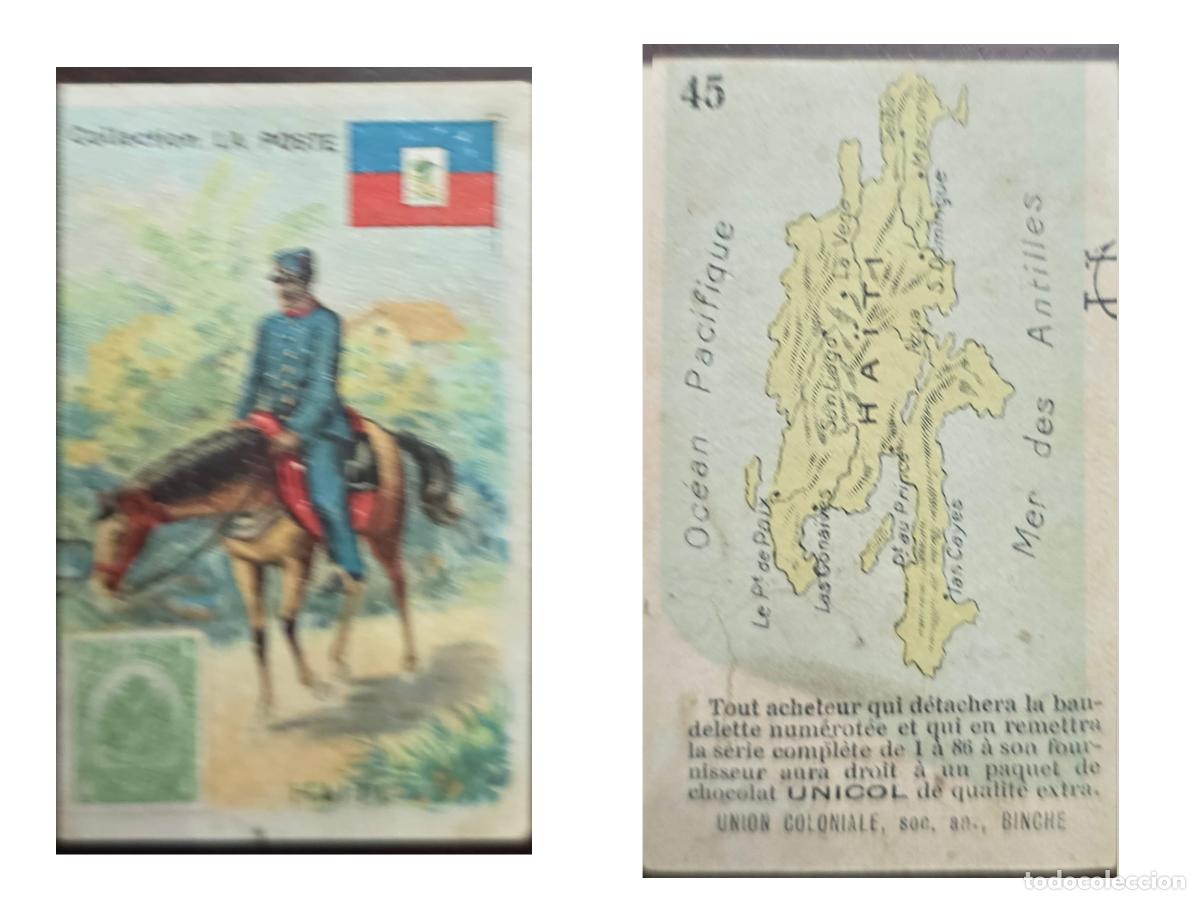 Francobolli: CMI) 1925. HAITI. LA POSTE SERIES / FRONT WITH POSTAL RIDER AND BACK WITH GEOGRAPHICAL MAP OF THE RE
