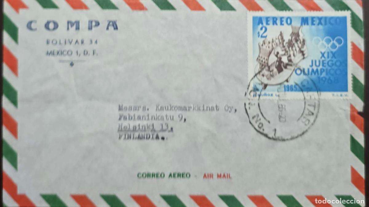 Francobolli: CMI) 1965. MEXICO. 1968 GAMES PRE-OLYMPIC ISSUE / CLASSIC PRE-HISPANIC VESSEL DESIGN. AIR MAIL COVER