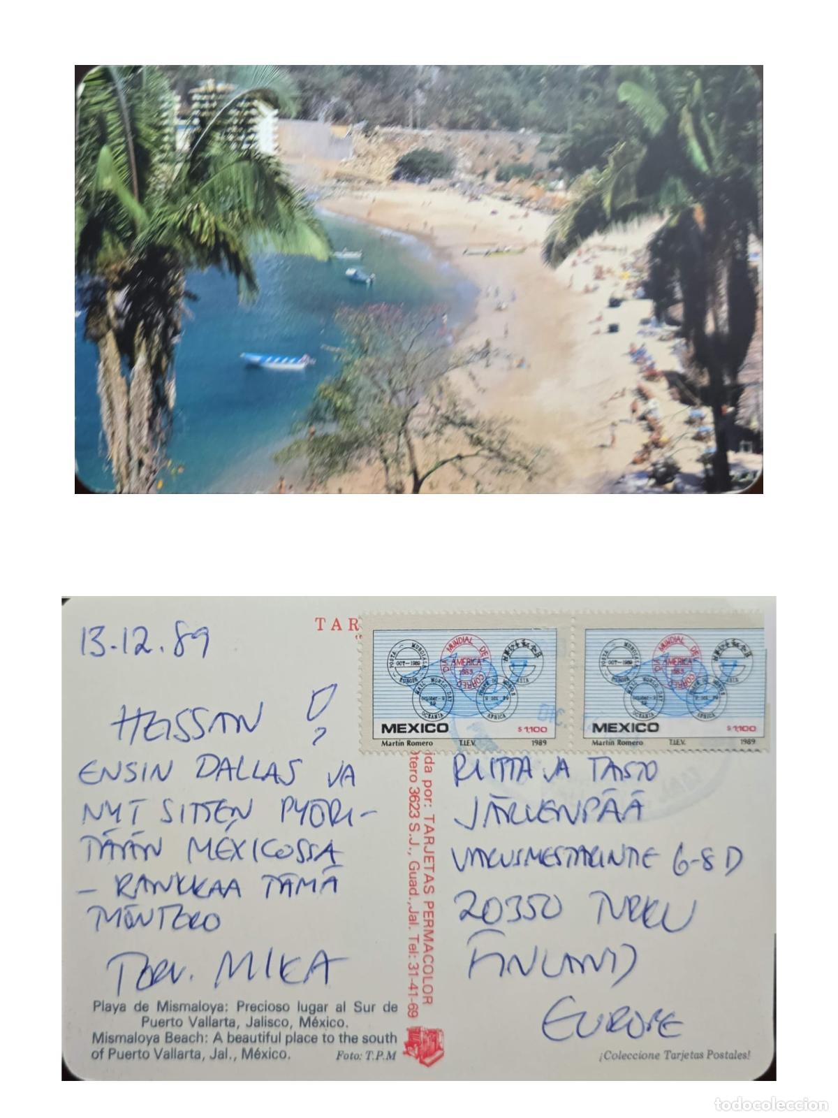 Sellos: CMI) 1989. MEXICO. TOURIST GEOGRAPHY / VIEW OF MISMALOYA BEACH SOUTH OF PUERTO VALLARTA, JALISCO. CI