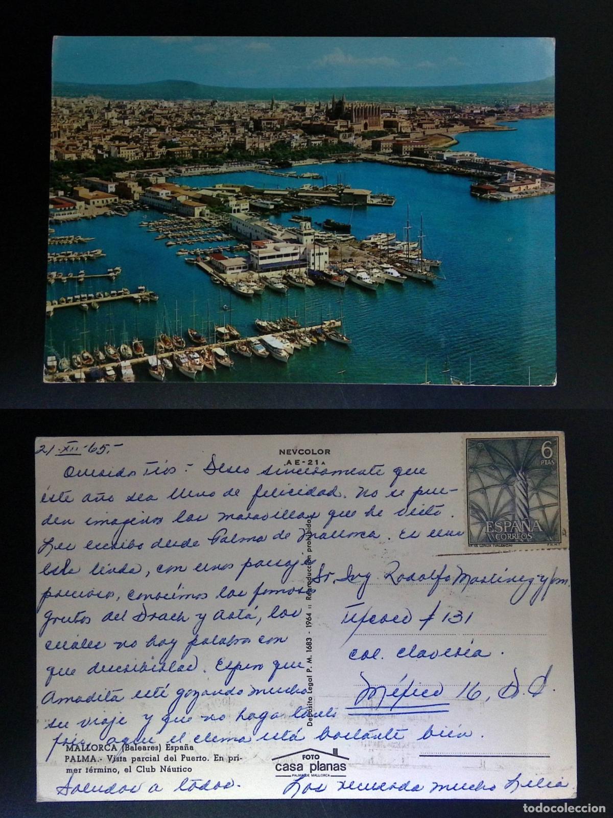 Sellos: CMI) 1965. SPAIN. PARTIAL VIEW OF THE PORT AND THE YACHT CLUB OF PALMA DE MALLORCA IN THE BALEARIC I