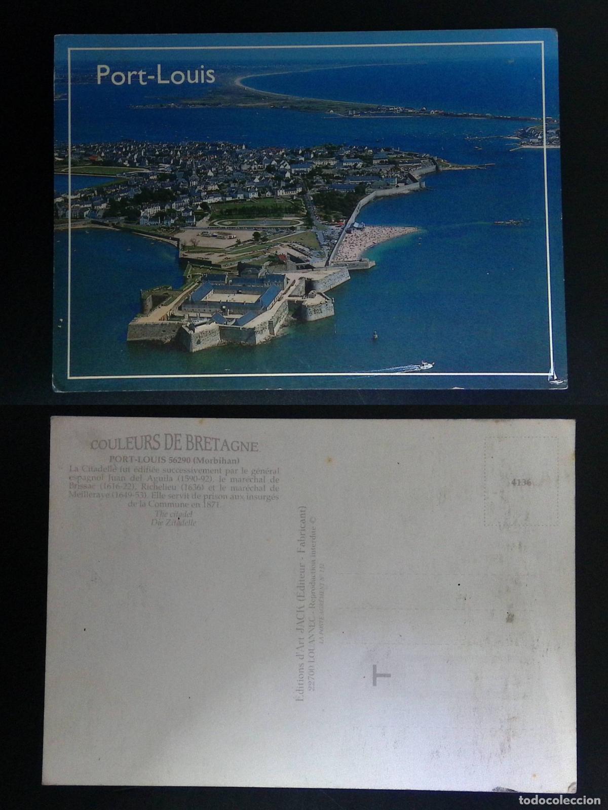 Sellos: CMI) 1980. FRANCE. PANORAMIC AERIAL VIEW OF THE PORT-LOUIS CITADEL IN MORBIHAN (BRITTANY). ARCHITECT