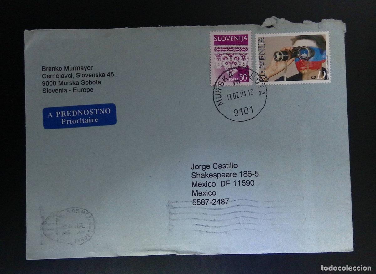 Sellos: CMI) 2004. SLOVENIA. CONTEMPORARY ART. PRIORITY MAIL ENVELOPE SENT TO MEXICO. XF