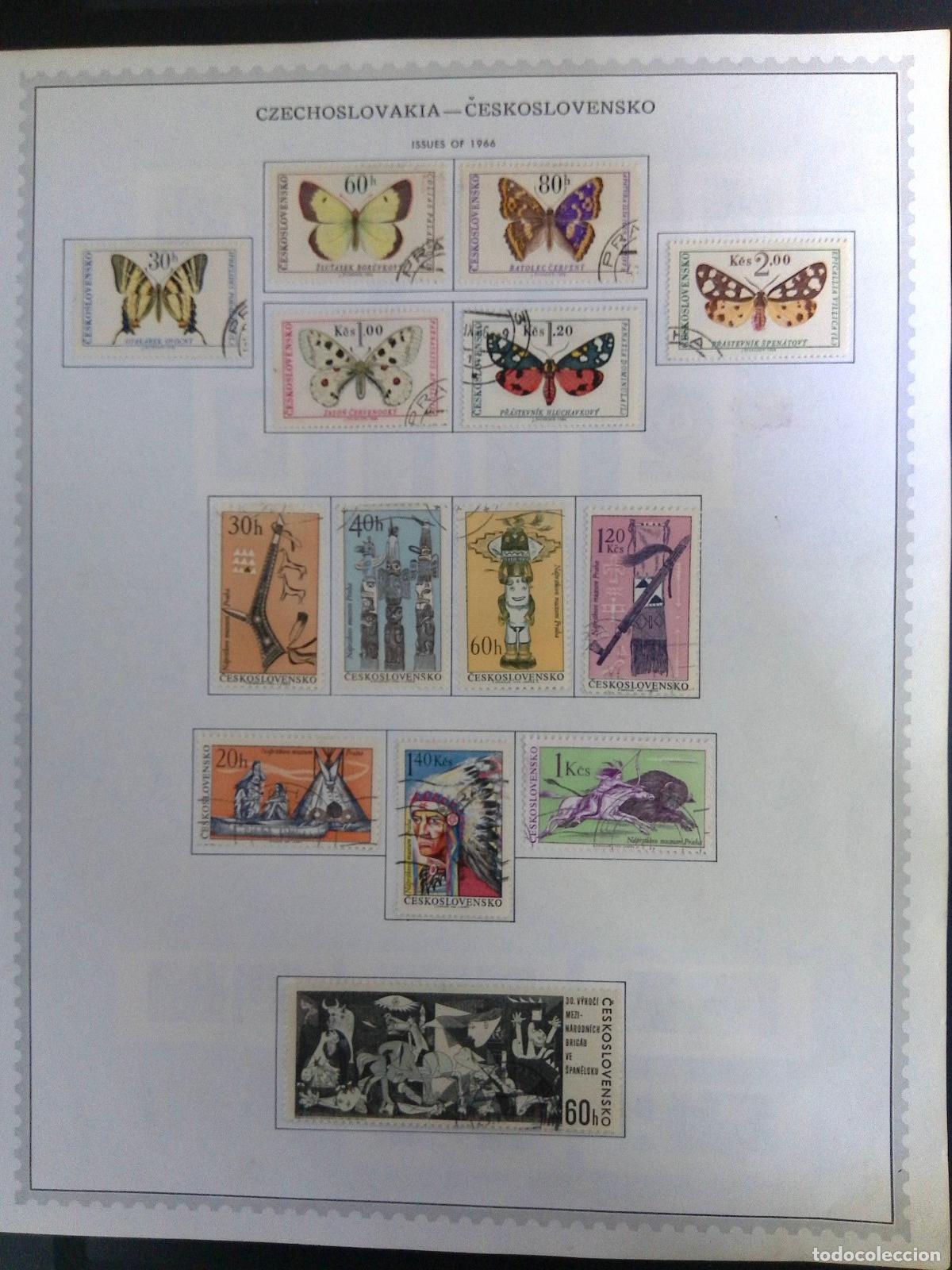 Selos: CMI) 1966. CZECHOSLOVAKIA. FAUNA STUDY (BUTTERFLIES), NATIVE AMERICAN ETHNOGRAPHIC ART, AND PICASSO'