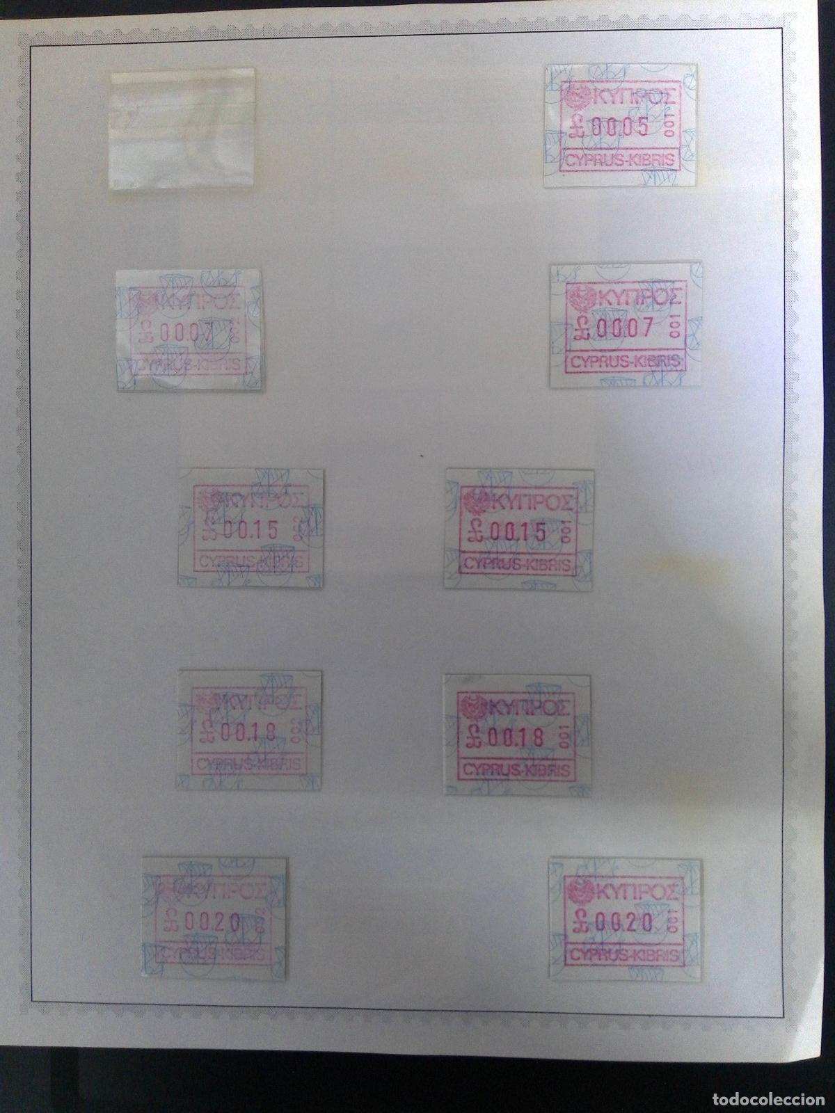 Sellos: CMI) 2000. CYPRUS. AUTOMATED POSTAGE METER SAMPLES AND POSTAL SCALE VALUE IMPRINTS IN VARIOUS DENOMI
