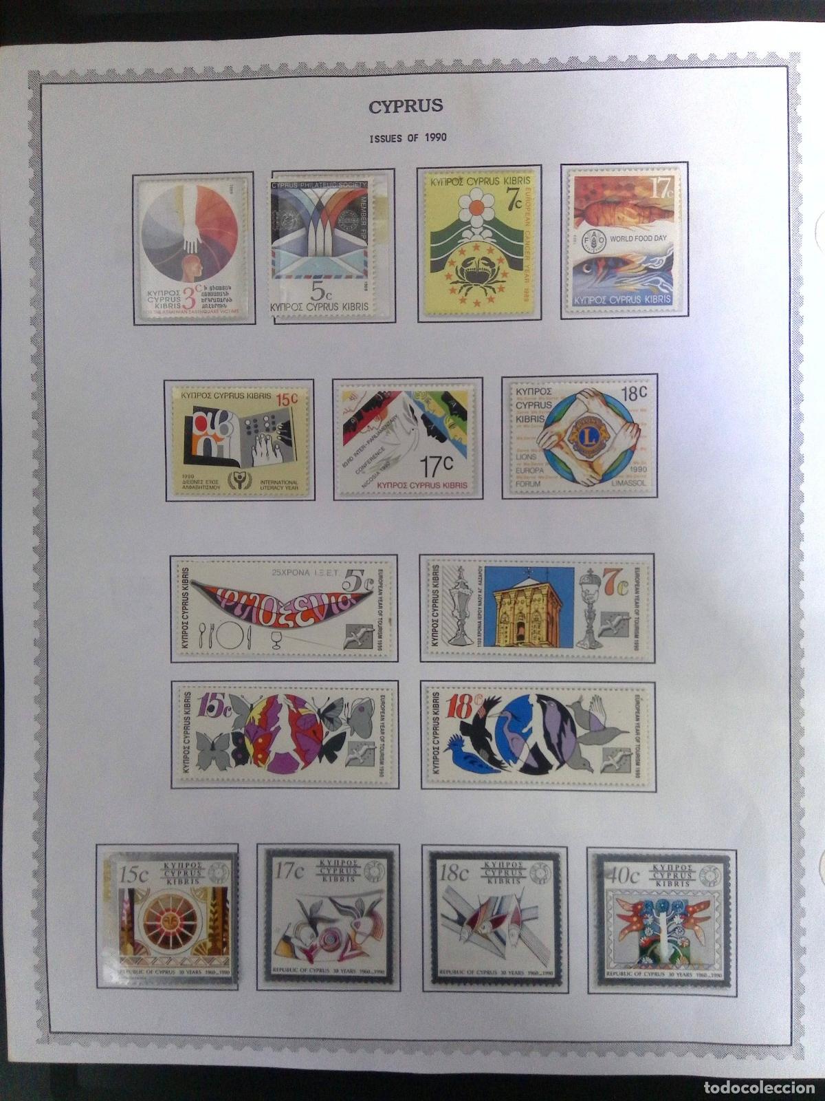 Sellos: CMI) 1990. CYPRUS. WORLD FOOD DAY (FAO), LITERACY, LIONS CLUB CONVENTIONS, AND LIMASSOL TOURISM ANNI