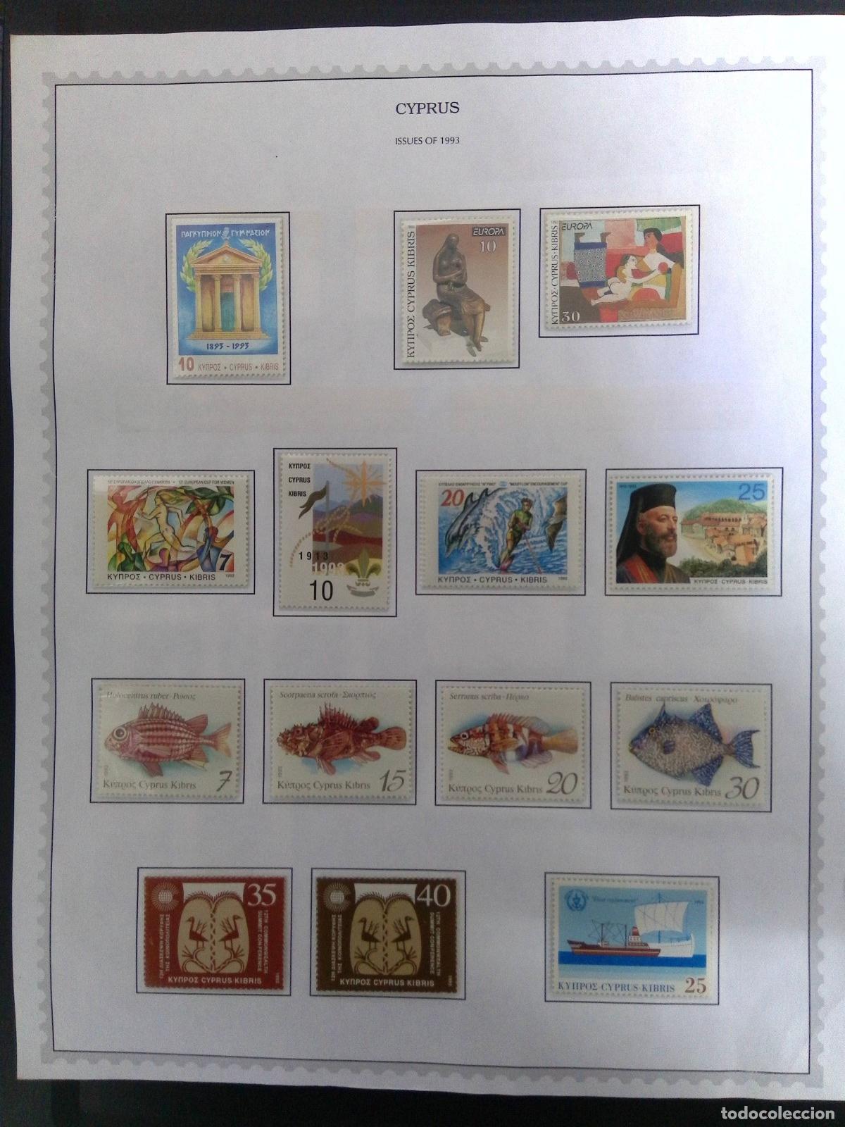 Sellos: CMI) 1993. CYPRUS. EUROPA ART ISSUE, TEMPLAR ARCHITECTURE CENTENARY, MARINE FISH, AND COMMONWEALTH C