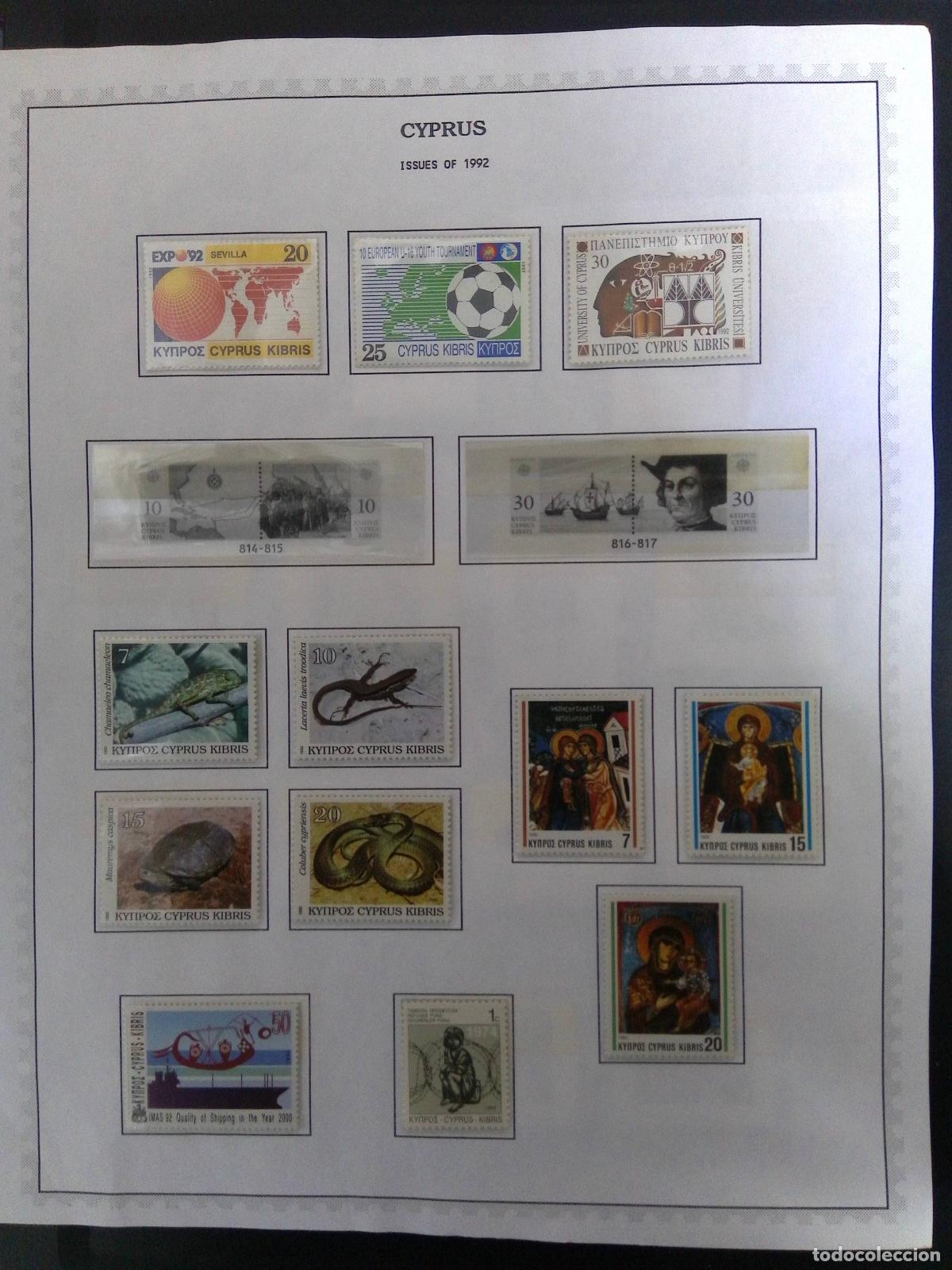 Sellos: CMI) 1992. CYPRUS. EXPO '92 SEVILLE ISSUES, YOUTH FOOTBALL TOURNAMENTS, UNIVERSITY OF CYPRUS, AND HE