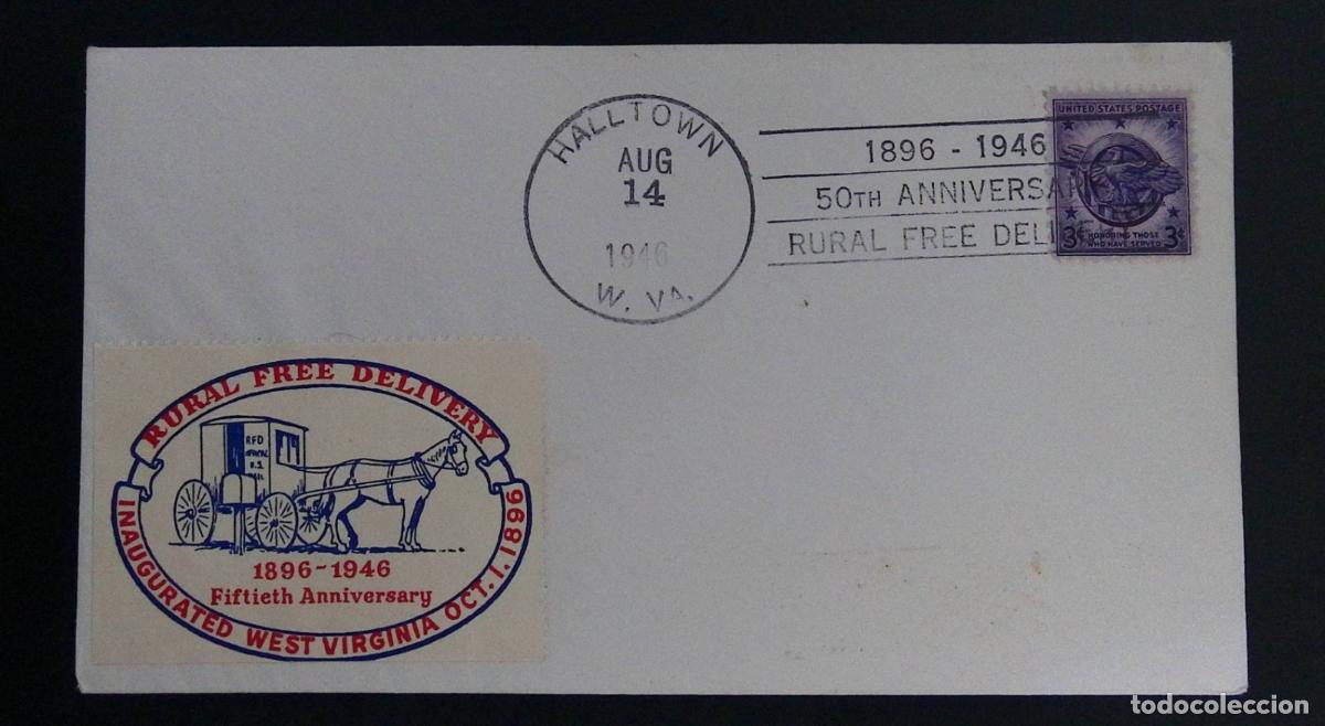 Sellos: CMI) 1946. USA. 50TH ANNIVERSARY OF THE INAUGURATION OF THE RURAL FREE DELIVERY (RFD) SERVICE IN WES