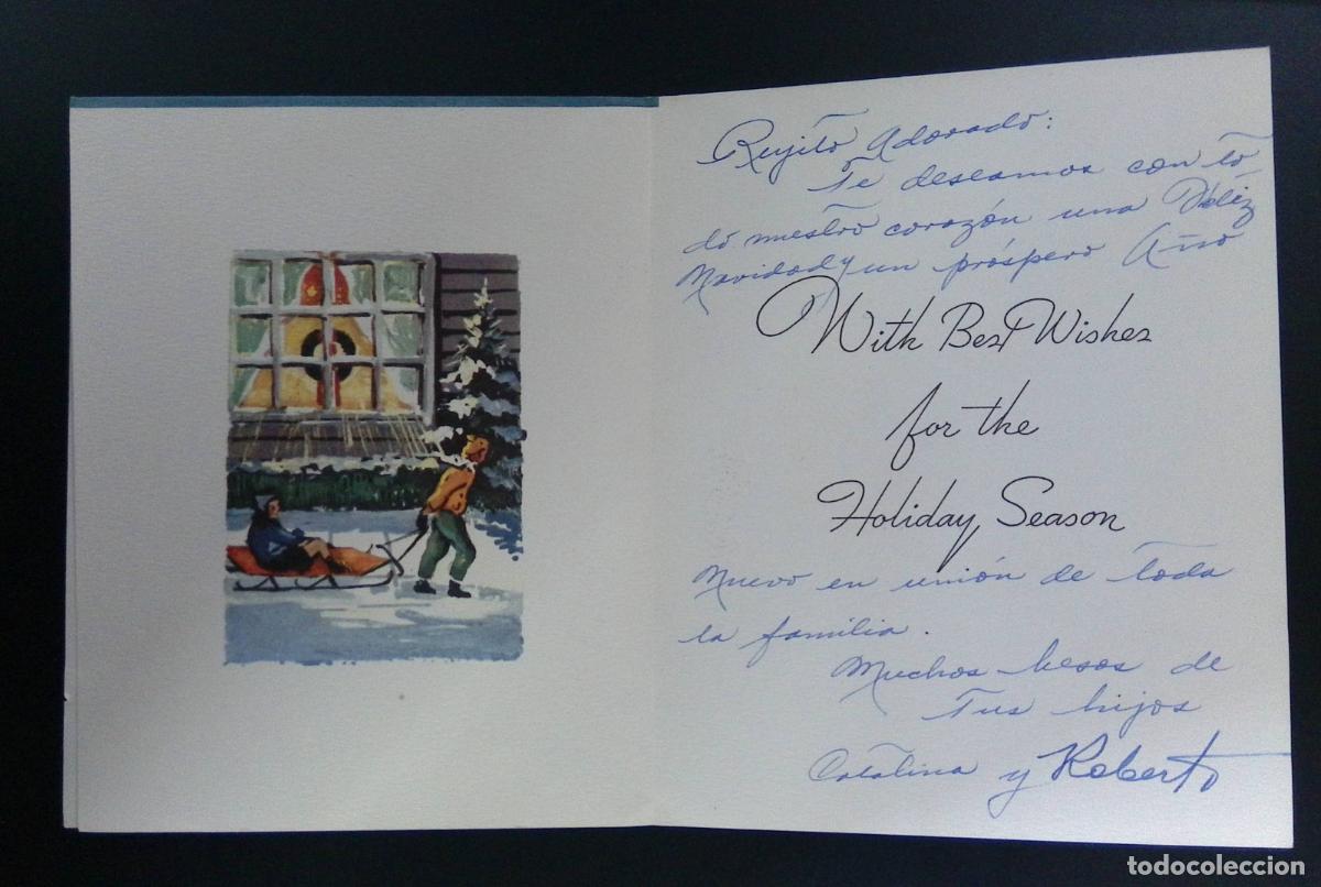 Francobolli: CMI) 1965. USA. TRADITIONAL CHRISTMAS SCENE WITH CHILDREN SLEDDING IN FRONT OF A WINDOW ILLUMINATED