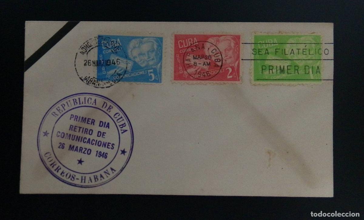 Francobolli: CMI) 1946. CUBA. FDC. COMMUNICATIONS WITHDRAWAL WITH TRIPLE POSTAGE. XF.