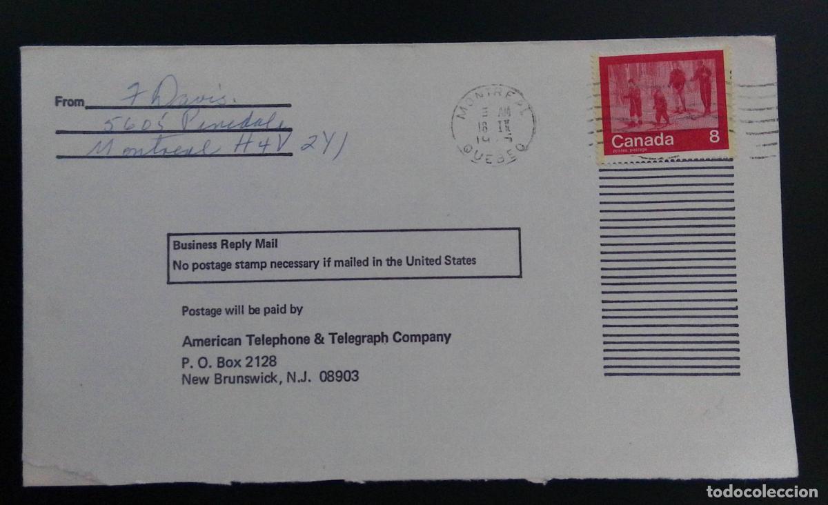 Francobolli: CMI) 1981. CANADA. POSTAGE STAMP. FAMILY SKIING. BUSINESS REPLY ENVELOPE ADDRESSED TO THE USA. XF.