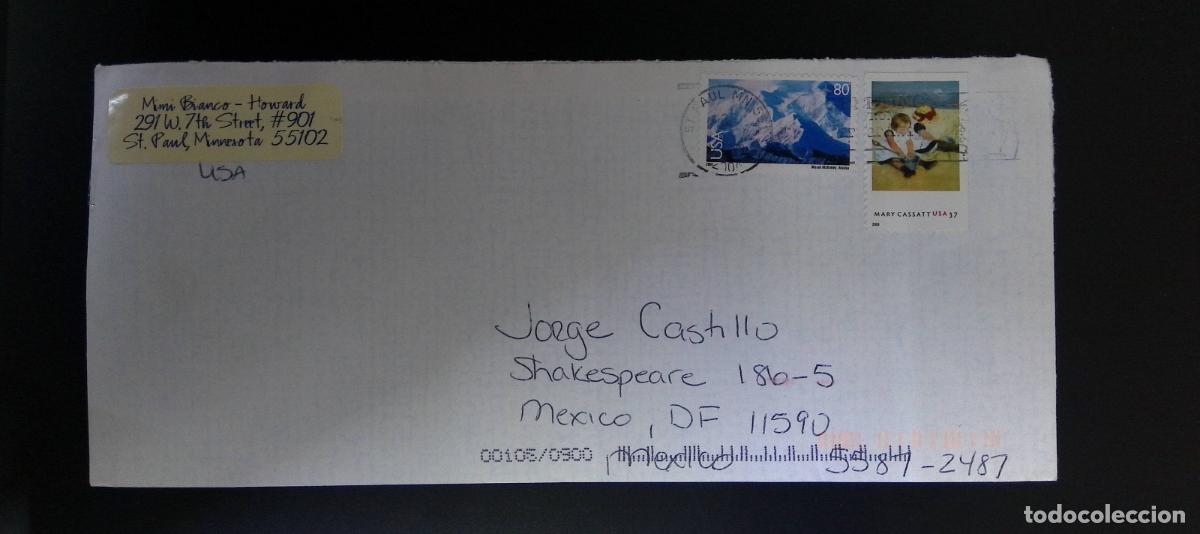 Sellos: CMI) 2003. USA. CLASSIC ARTISTIC DESIGN STAMP (MARY CASSATT). ALASKA MOUNTAIN. COVER SENT TO MEXICO.