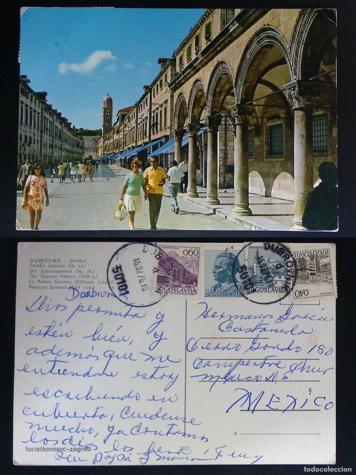 Sellos: CMI) 1970. YUGOSLAVIA. MEDIEVAL ARCHITECTURE / VIEW OF STRADUN STREET AND THE HISTORIC FA&Ccedil;ADE OF THE