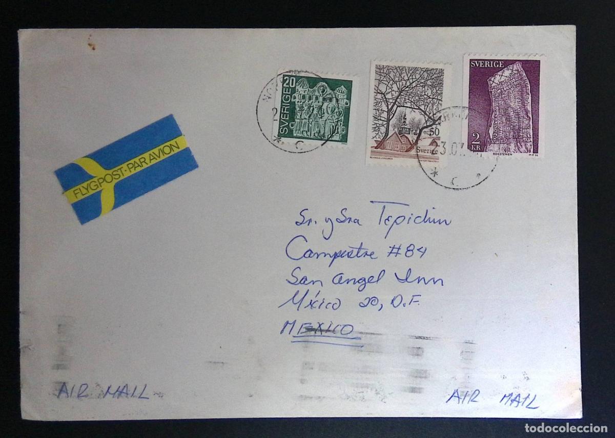 Sellos: CMI) 1978. SWEDEN. RELIGIOUS BUILDING FA&Ccedil;ADE ARCHITECTURE. BOTANICAL DESIGN. COVER SENT TO MEXICO. X