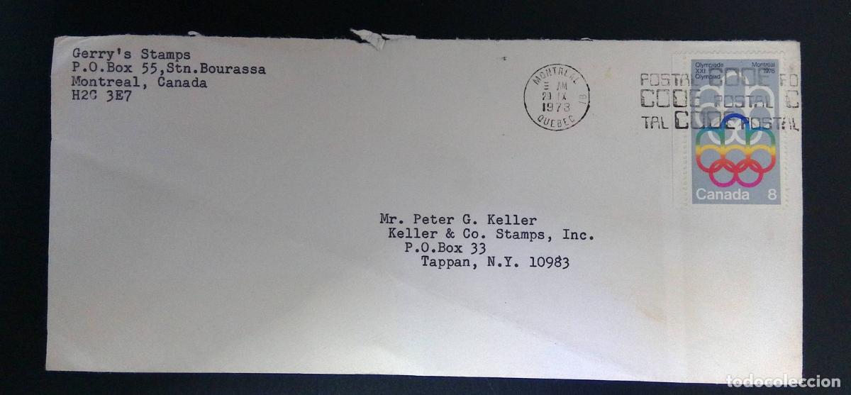 Sellos: CMI) 1973. CANADA. 1976 MONTREAL OLYMPIC GAMES. COVER SENT TO THE USA. XF