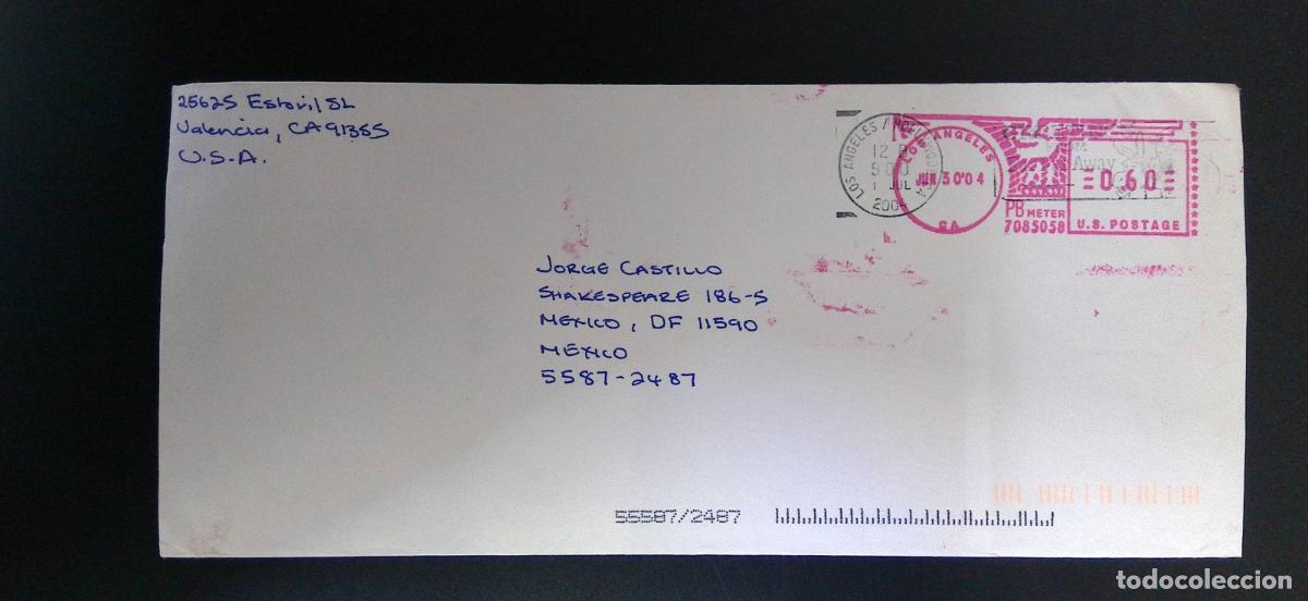 Sellos: CMI) 2004. USA. MULTI-STAMP FRANKING FOR COMMERCIAL TRANSATLANTIC MAIL. COVER SENT TO MEXICO. XF.