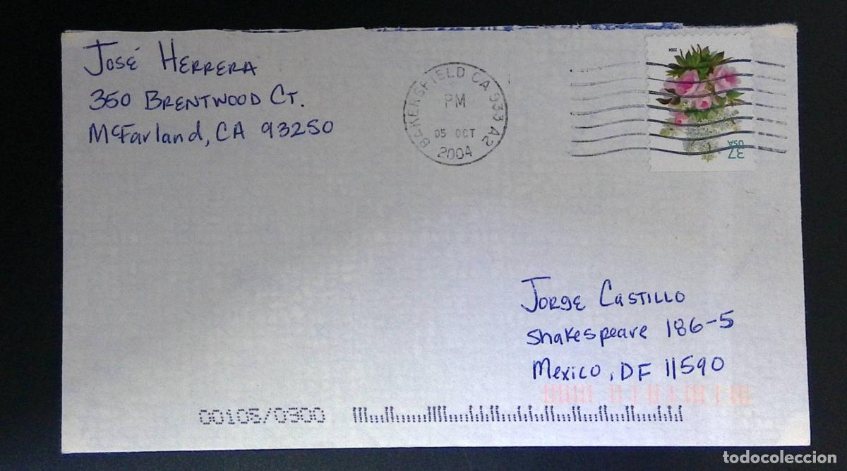 Sellos: CMI) 2004. USA. FLORAL DESIGN ISSUE. COVER SENT TO MEXICO. XF.