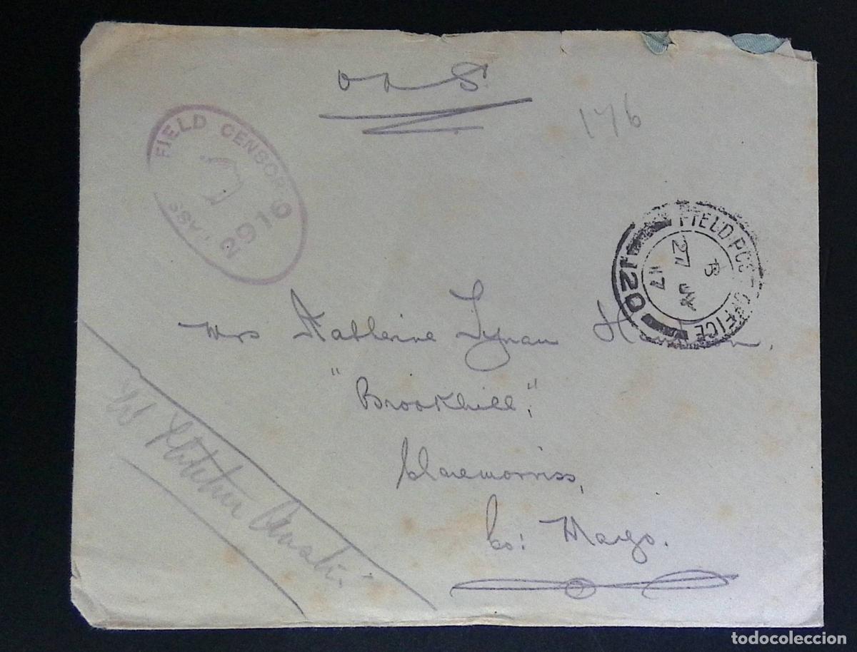 Francobolli: CMI) 1916. IRELAND. BACK OF COVER FEATURING EXCLUSIVE OVAL REGISTRATION MARKINGS. INTERNAL MAIL. XF.