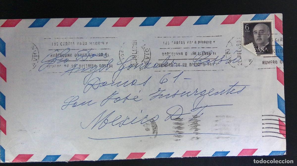 Francobolli: CMI) 1955. SPAIN. PORTRAIT OF GENERAL FRANCISCO FRANCO. COVER SENT TO MEXICO. XF