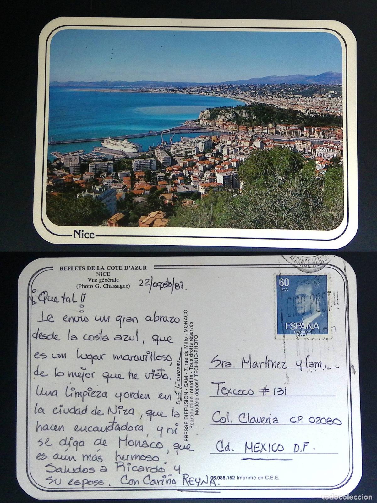 Stamps: CMI) 1987. SPAIN (KING JUAN CARLOS I). PHOTOGRAPH OF MONACO. POSTCARD SENT TO MEXICO. FYV. XF