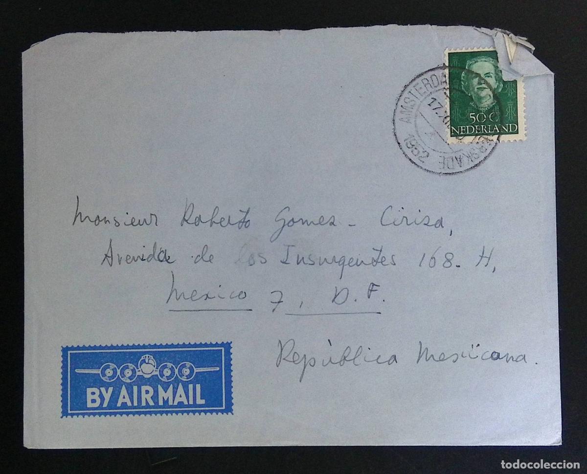 Sellos: CMI) 1952. NETHERLANDS. ROYALTY FIGURES. COVER SENT TO MEXICO. XF