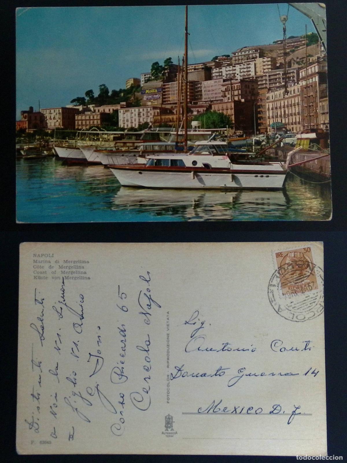 Sellos: CMI) 1971. ITALY. TOURIST VIEW OF PLEASURE BOATS ALONG THE COAST AND THE MERGELLINA MARINA (BY ALTAR