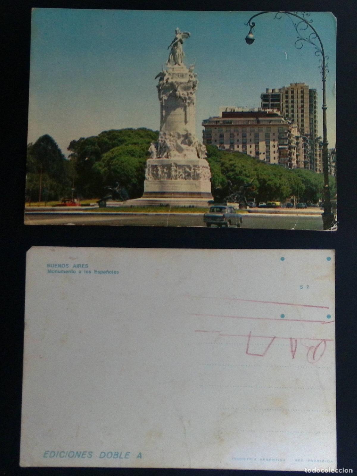 Sellos: CMI) 1968. ARGENTINA. VIEW OF THE &rdquo;RECONOCIMIENTO DE LOS ESPA&Ntilde;OLES&rdquo; MONUMENT WITH BUILDING COMPLEXES