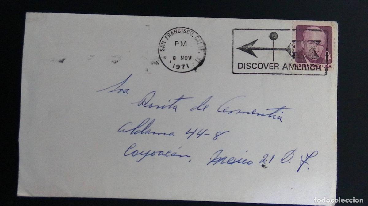 Sellos: CMI) 1971. UNITED STATES. FAMOUS FIGURE: EISENHOWER. COVER SENT TO MEXICO. XF.