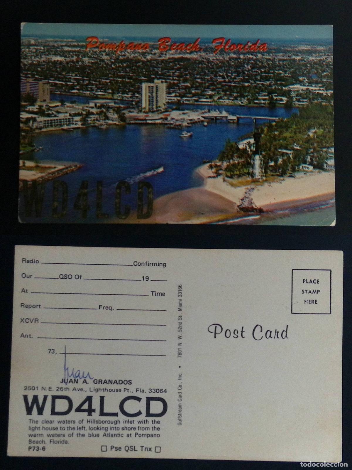Sellos: CMI) 1978. UNITED STATES. QSO POSTCARD FEATURING A TOURIST VIEW OF THE POMPANO BEACH COASTLINE. FYV.