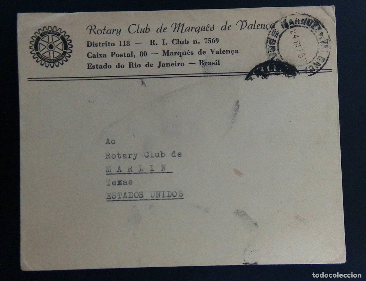 Sellos: CMI) 1976. BRAZIL. ROTARY CLUB OF MARQU&Eacute;S DE VALENCIA. COVER SENT TO USA. XF