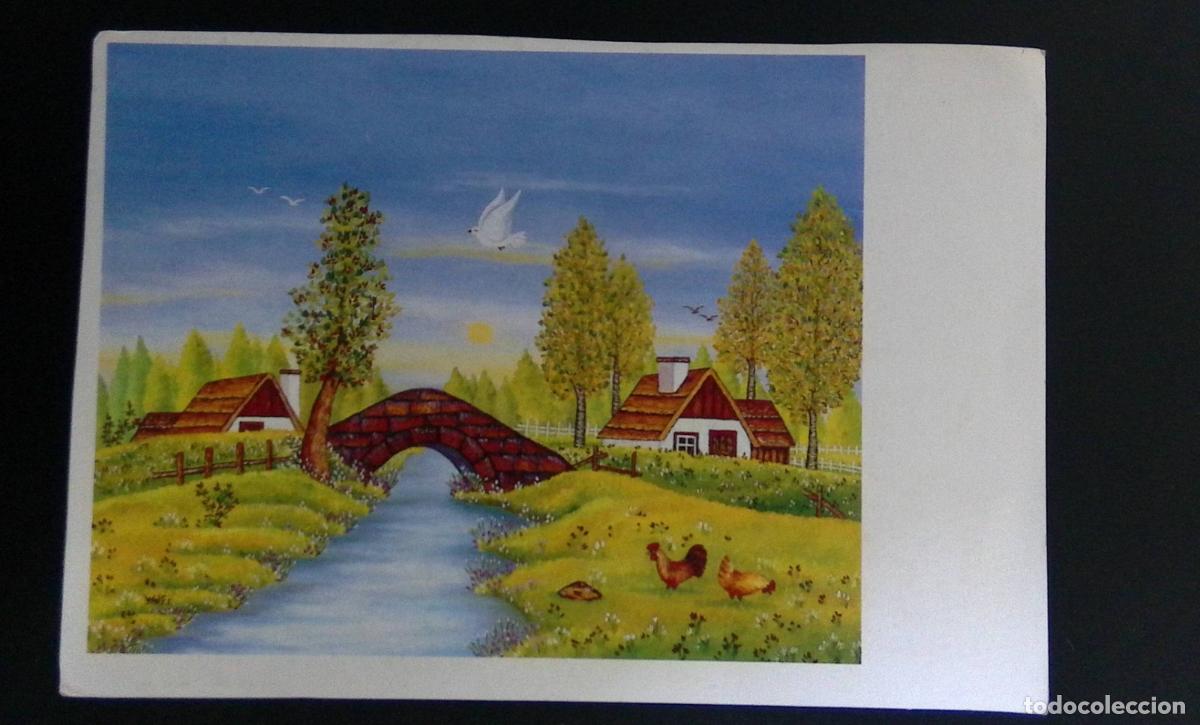 Stamps: CMI) 1985. COLOMBIA. LANDSCAPE ILLUSTRATION. NA&Iuml;VE-STYLE RURAL SCENE WITH COUNTRY HOUSES. COLLECTIBL