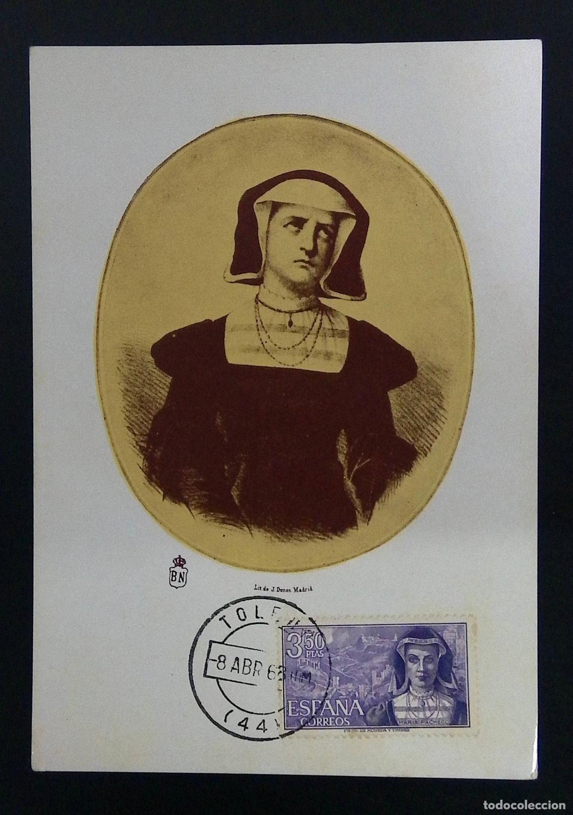 Stamps: CMI) 1963. SPAIN. COMMEMORATIVE ISSUE DEDICATED TO THE HISTORICAL FIGURE MAR&Iacute;A PACHECO, FEATURING A
