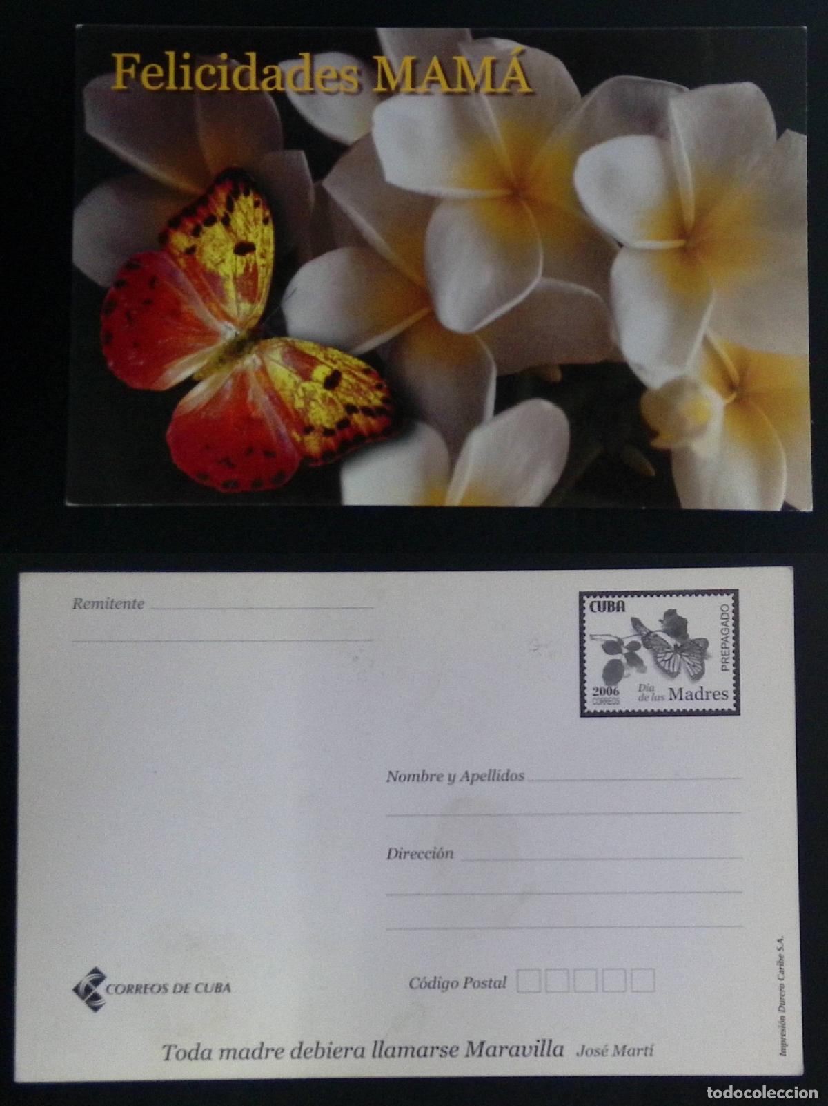 Sellos: CMI) 1965. CUBA. POSTAL STATIONERY ISSUE. MOTHER'S DAY COMMEMORATION FEATURING A DESIGN OF A MONARCH